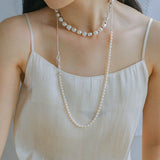 Knot Clasp Pearl Short Necklace - floysun