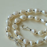 Knot Clasp Pearl Short Necklace - floysun