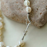 Knot Clasp Pearl Short Necklace - floysun