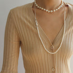 Knot Clasp Pearl Short Necklace - floysun