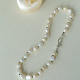 Knot Clasp Pearl Short Necklace - floysun