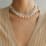 Knot Clasp Pearl Short Necklace - floysun