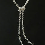 Knotted Pearl Silver Chain Necklace - floysun