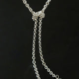 Knotted Pearl Silver Chain Necklace - floysun