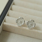 Lace Embroidered Flower Earrings - floysun