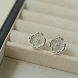 Lace Embroidered Flower Earrings - floysun