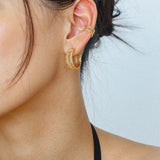 Lace Pattern Diamond Ear Cuff - floysun