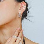 Lace Pattern Diamond Ear Cuff - floysun