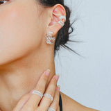 Lace Pattern Diamond Ear Cuff - floysun