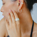 Lace Pattern Diamond Ear Cuff - floysun