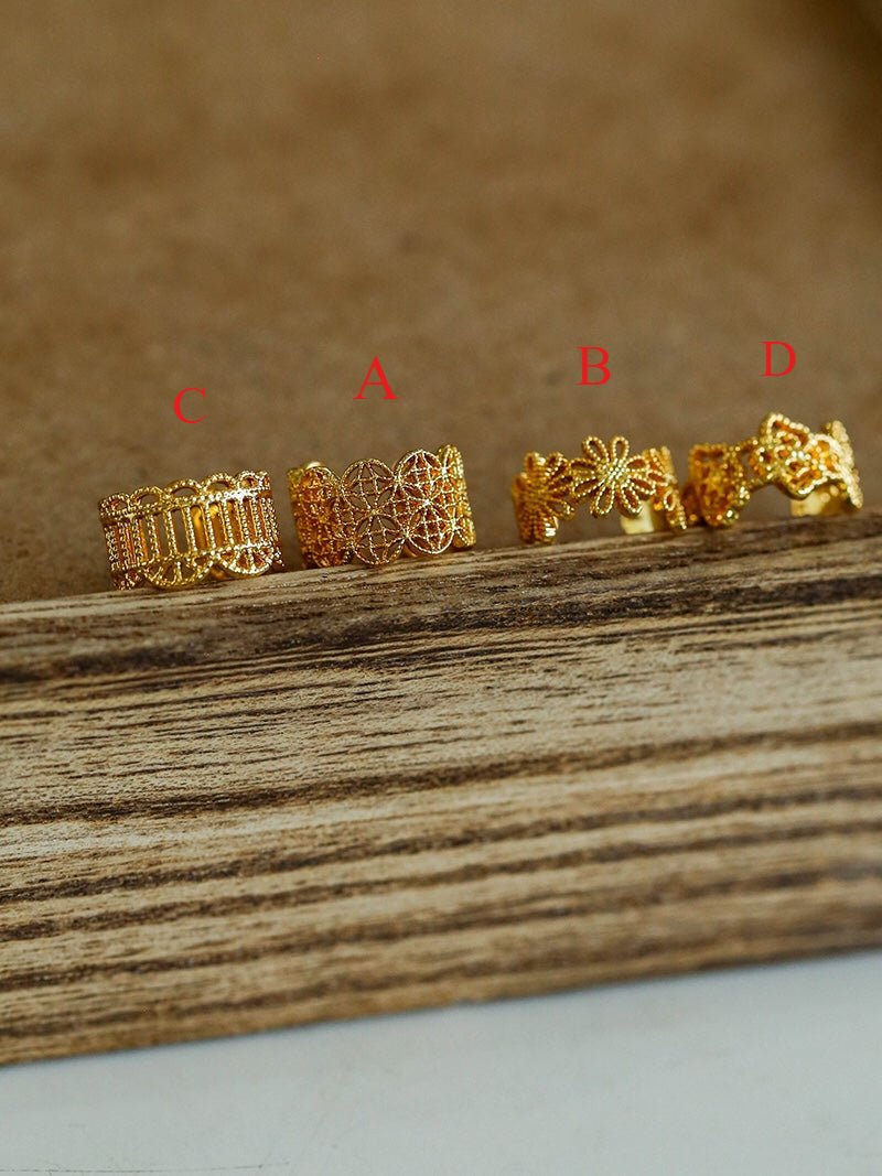 Lace Pattern Diamond Ear Cuff - floysun