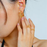 Lace Pattern Diamond Ear Cuff - floysun