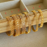 Lace Pattern Diamond Open Bangle - floysun