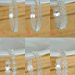 Lace Pattern Diamond Open Bangle - floysun