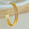 Lace Pattern Diamond Open Bangle - floysun