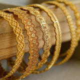 Lace Pattern Diamond Open Bangle - floysun