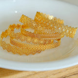 Lace Pattern Diamond Open Bangle - floysun