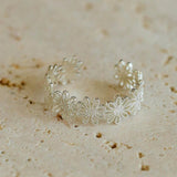 Lace Pattern Diamond Open Ring - floysun