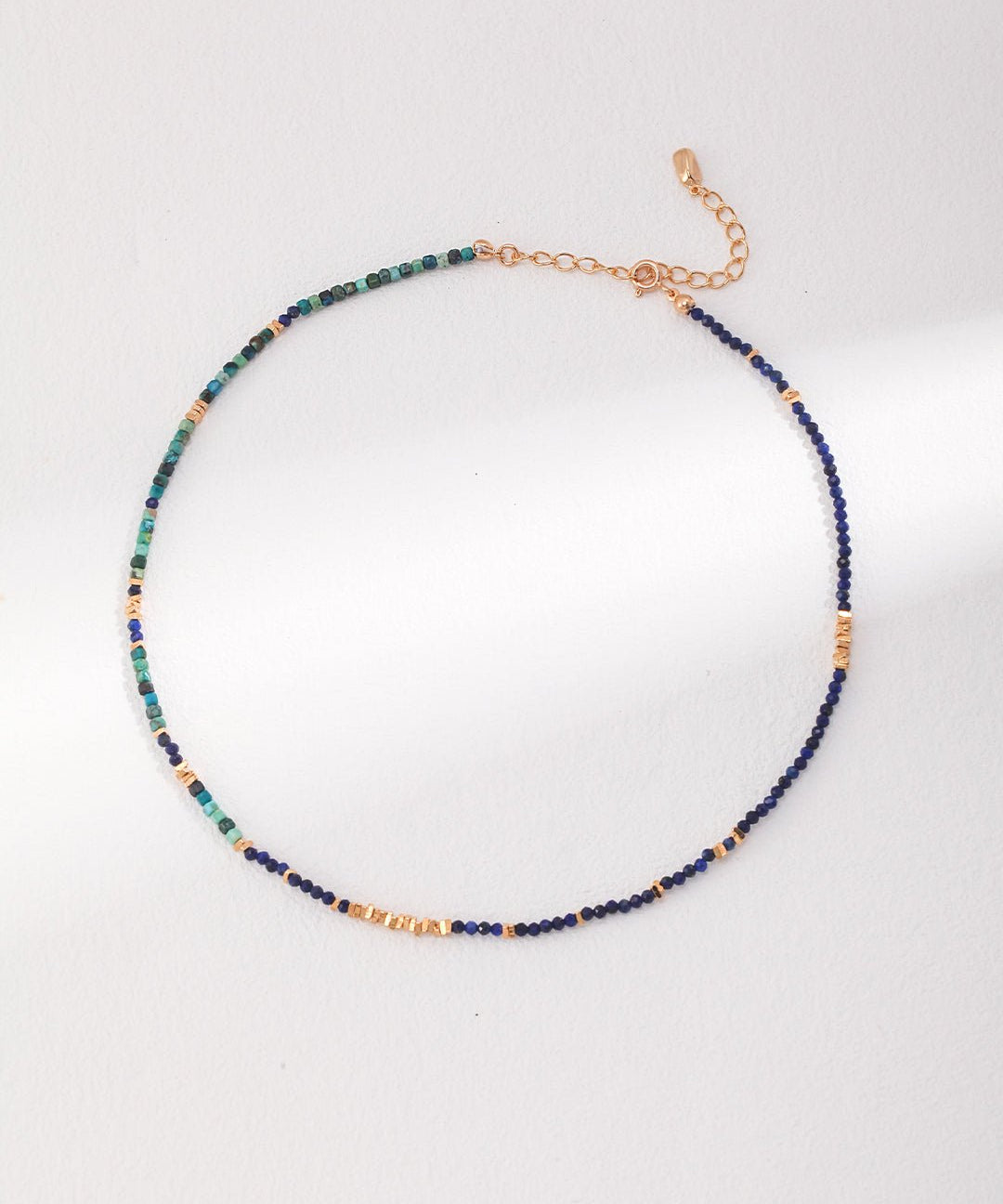 Lapis Lazuli Broken Gold Bead Necklaces - floysun