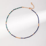 Lapis Lazuli Broken Gold Bead Necklaces - floysun