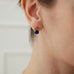 Lapis Lazuli / Malachite Minimalist Earrings - floysun