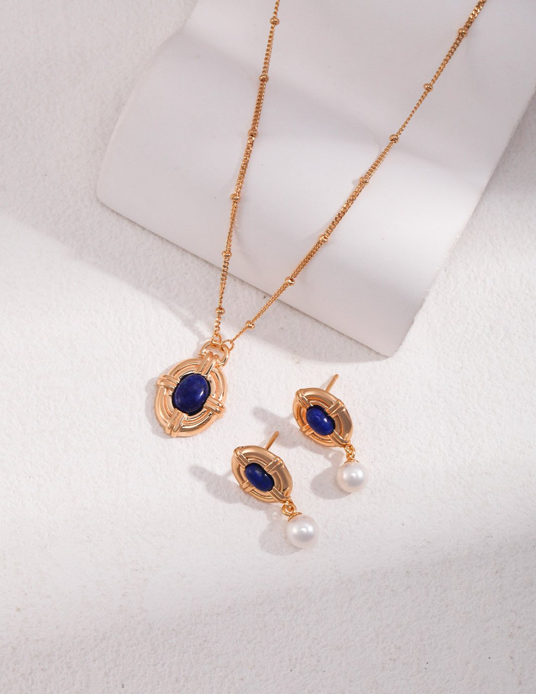 Lapis Lazuli Pearl Earrings - floysun