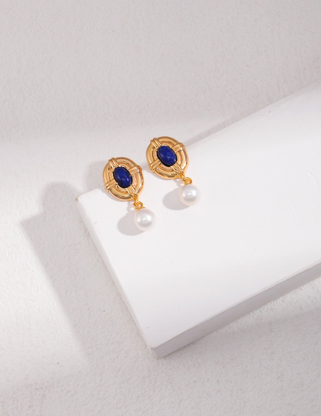 Lapis Lazuli Pearl Earrings - floysun