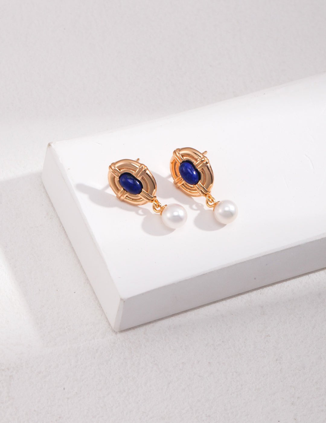 Lapis Lazuli Pearl Earrings - floysun