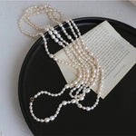 Large and Small Pearls Spliced Extra Long Pearl Necklace - Large Pearl Style - floysun