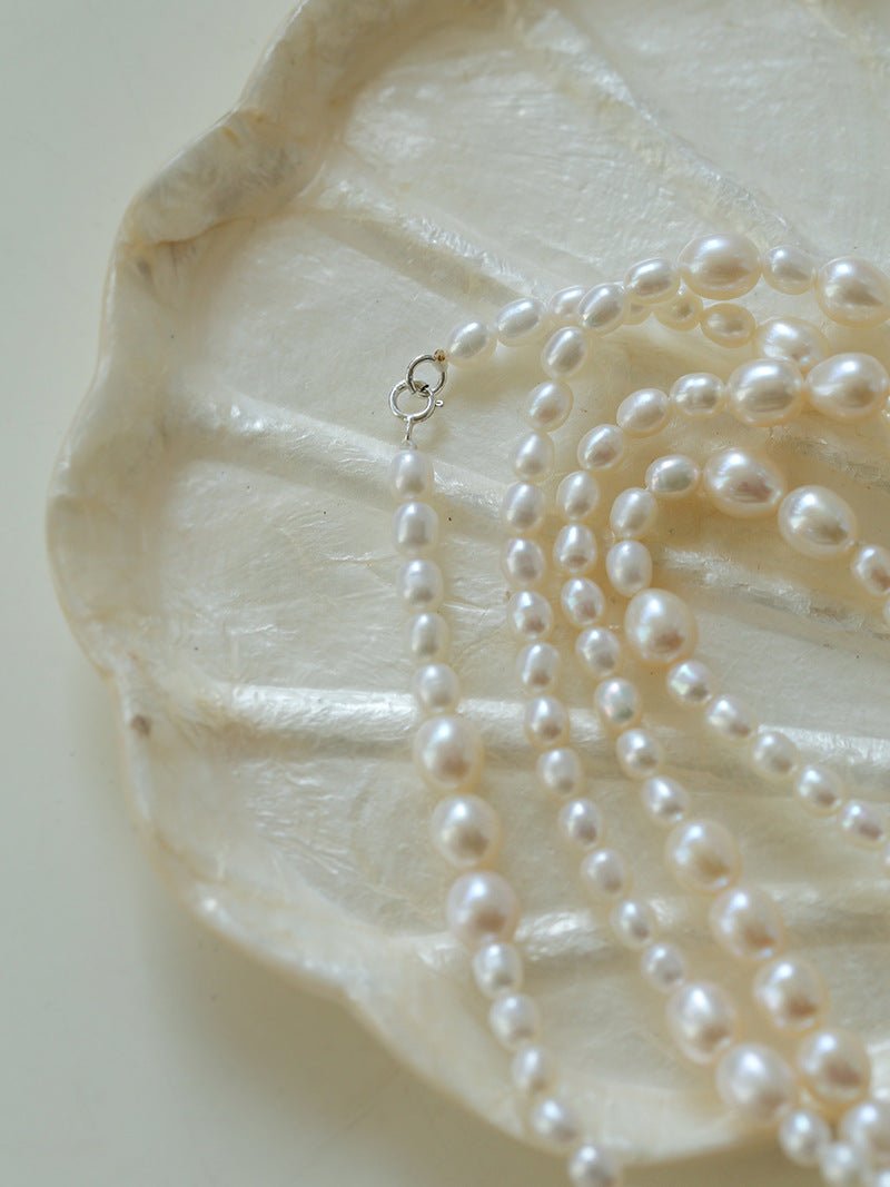 Large and Small Pearls Spliced Extra Long Pearl Necklace - Large Pearl Style - floysun