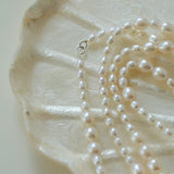 Large and Small Pearls Spliced Extra Long Pearl Necklace - Large Pearl Style - floysun