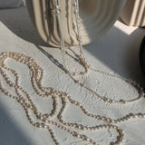 Large and Small Pearls Spliced Extra Long Pearl Necklace - Large Pearl Style - floysun