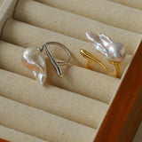 Large Baroque Pearl Open Ring - floysun