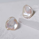 Large Petal Baroque Pearl Earrings - floysun