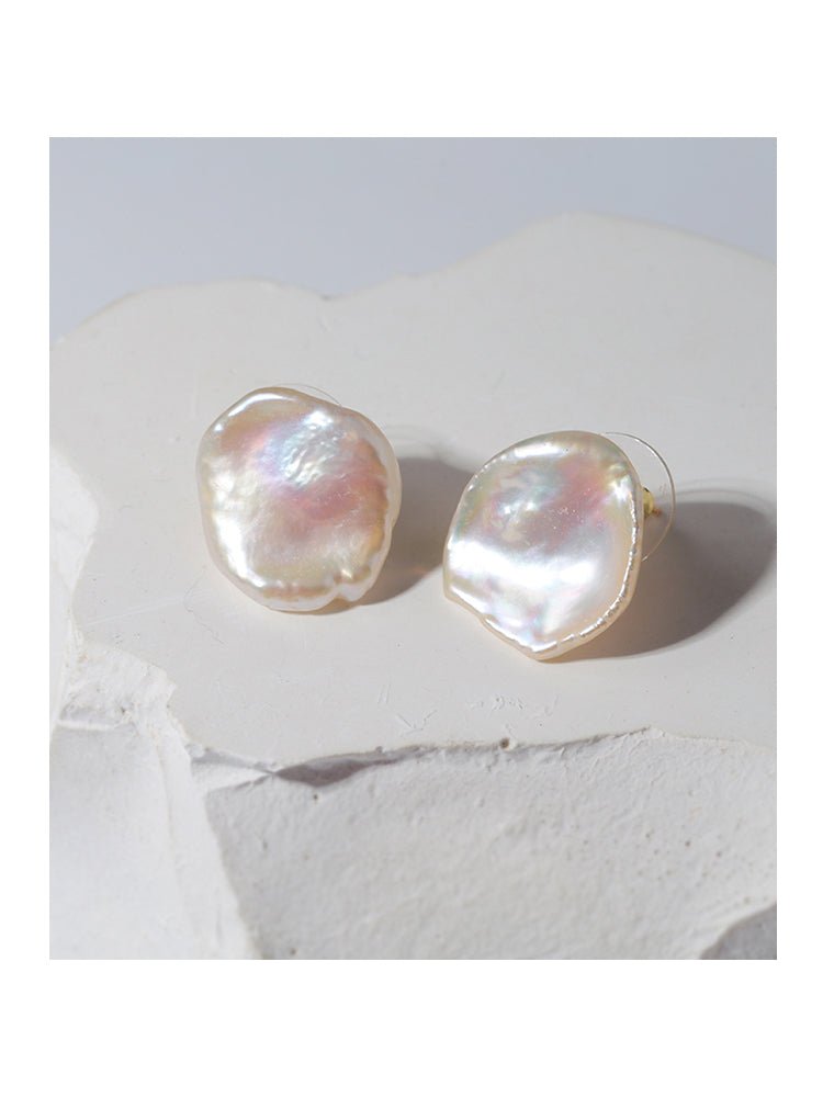 Large Petal Baroque Pearl Earrings - floysun