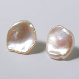 Large Petal Baroque Pearl Earrings - floysun