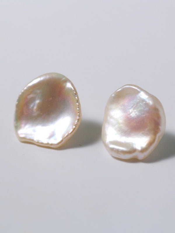 Large Petal Baroque Pearl Earrings - floysun