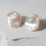 Large Petal Baroque Pearl Earrings - floysun