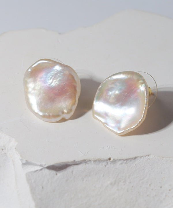 Large Petal Baroque Pearl Earrings - floysun