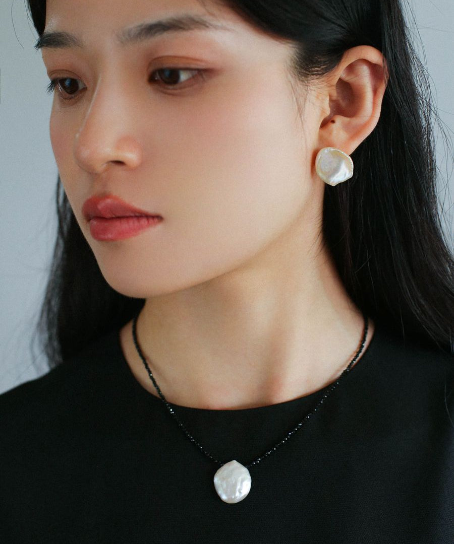 Large Petal Baroque Pearl Earrings - floysun