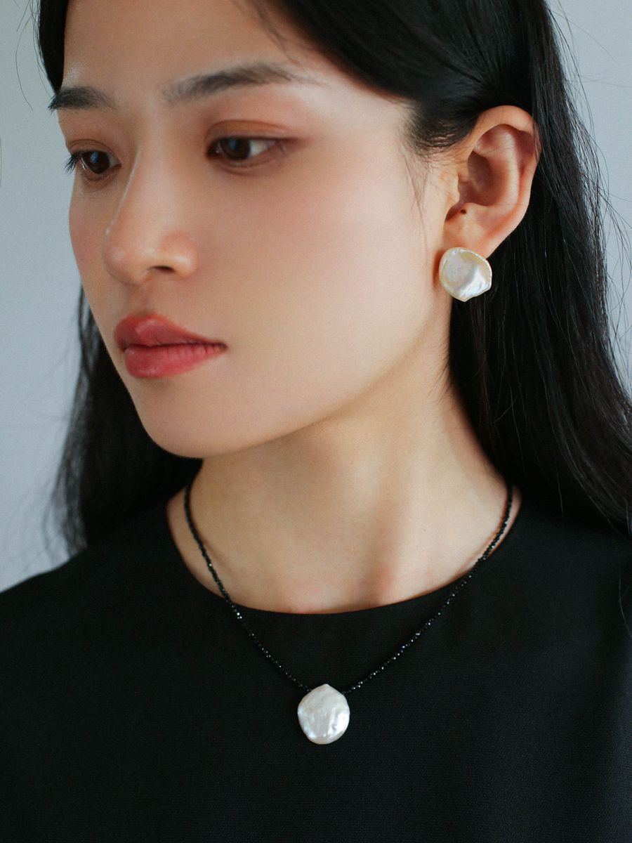 Large Petal Baroque Pearl Earrings - floysun