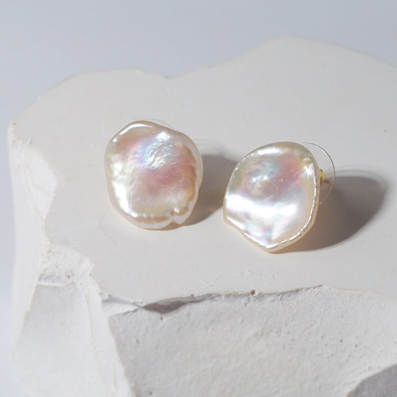 Large Petal Baroque Pearl Earrings - floysun