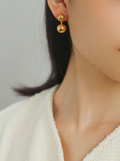 Large & Small Gold Balls Earrings - floysun