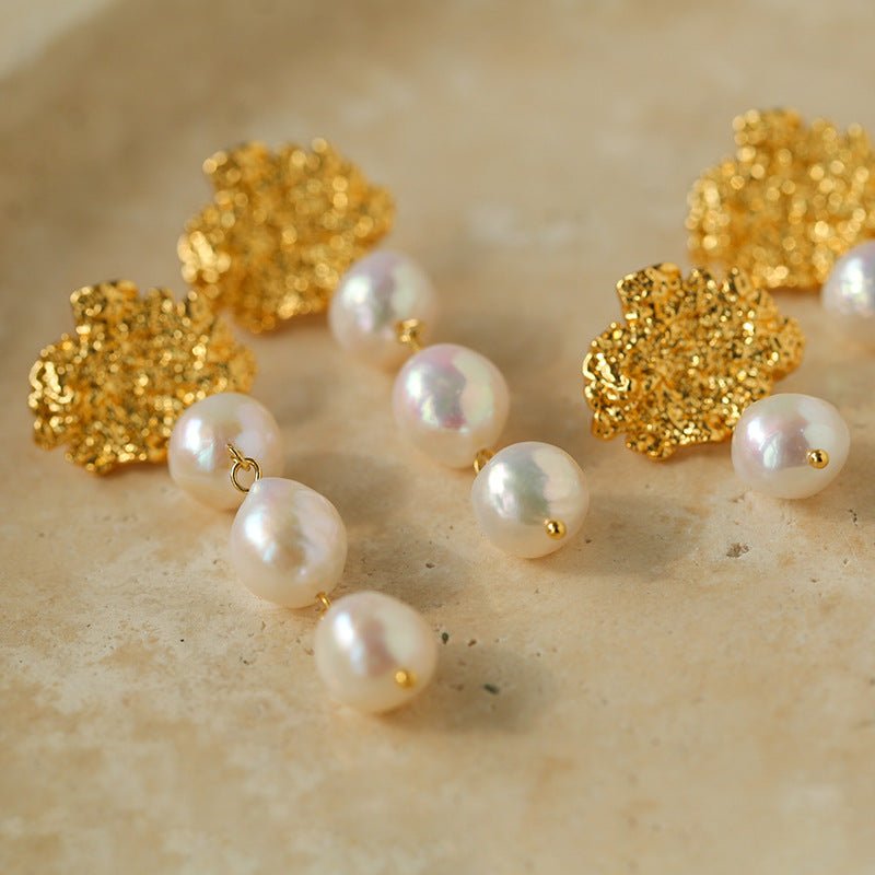 Lava Artisan Series - Pearl Earrings - floysun