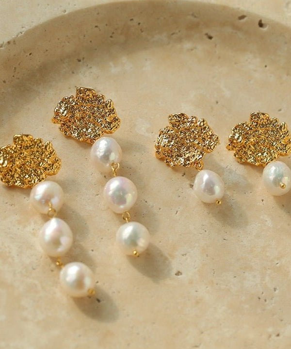 Lava Artisan Series - Pearl Earrings - floysun