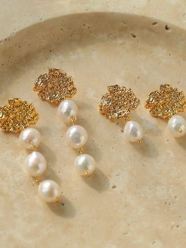 Lava Artisan Series - Pearl Earrings - floysun