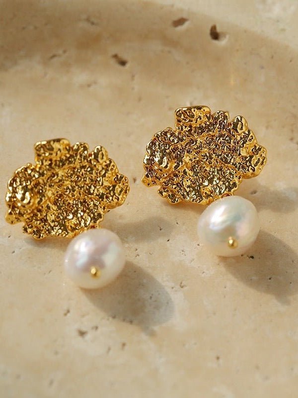 Lava Artisan Series - Pearl Earrings - floysun