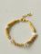 Lava Metal Fragment and Baroque Pearl Beaded Bracelet - floysun