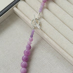 Lavender Grapevine Gemstone Beaded Necklace - floysun