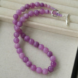 Lavender Grapevine Gemstone Beaded Necklace - floysun